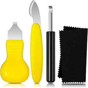 4 PCS Watch Back Removal Tool, Premium Battery Replacement Set, Pry Back Case Opener with Cleaning Cloth, Watch Back Removal