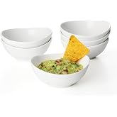 Sweese 4 oz Very Small White Porcelain Bowls - Set of 6 Dipping, Sauce, Salsa &amp; Snack Bowls, Mini Ceramic Bowls for Condiments &amp; Charcuterie