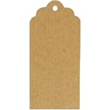 Wrapables 50 Kraft Gift Tags With Baker's Twine - Scalloped Edge, Metallic Silver, 110 Yds Twine - View #6