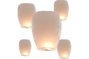 GENERIC 10 Pack DIY White Paper Lanterns with Marker Pen for Wedding, Party & Festival Decor