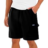 Wrangler Cargo Shorts for Men Big and Tall, Fleece Heavyweight Mens Sweat Shorts