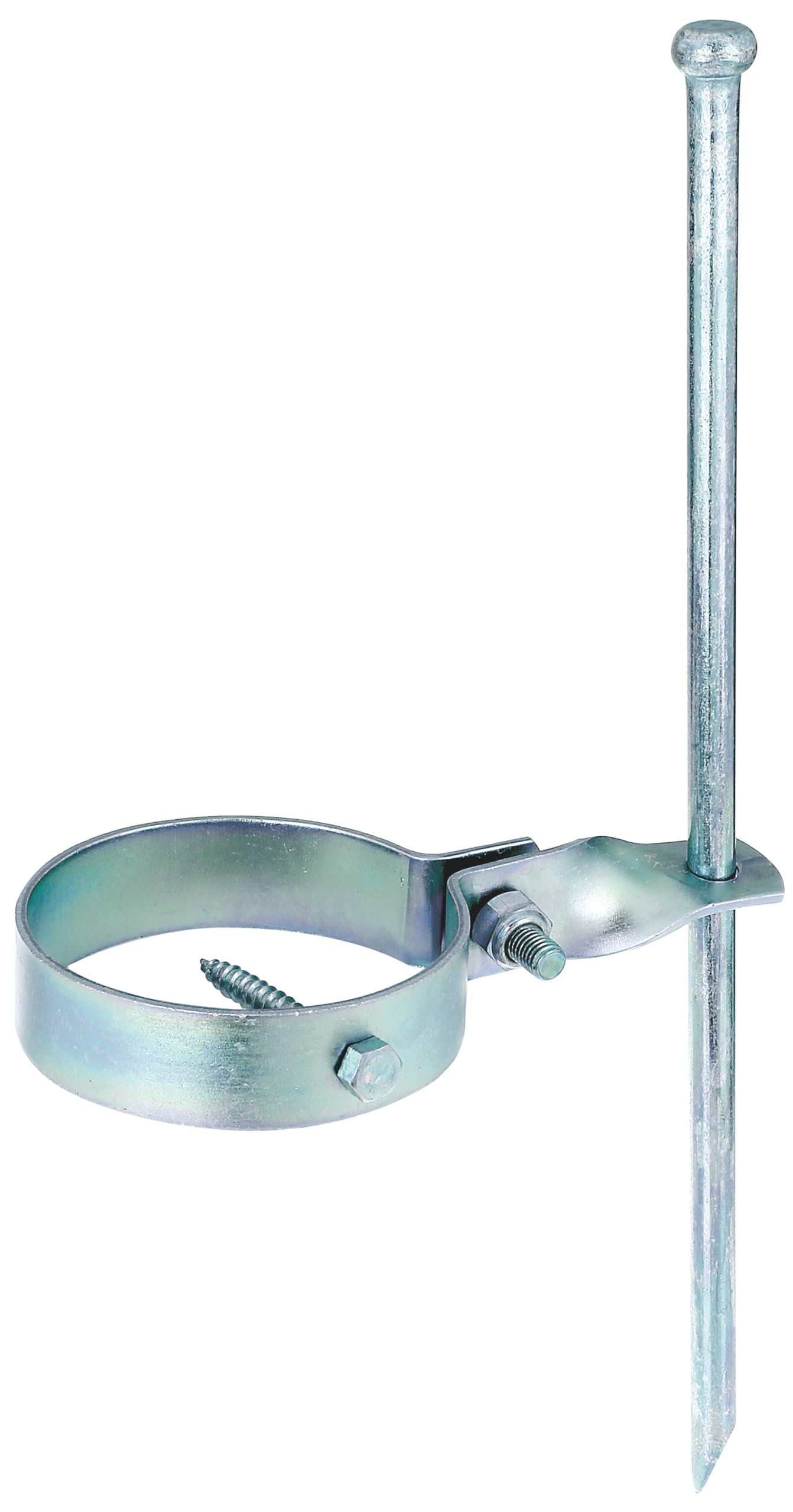 GAH-Alberts 204877 swing anchor, for fixing in the ground, yellow-galvanised, length 390 mm, clamp diameter 100 mm