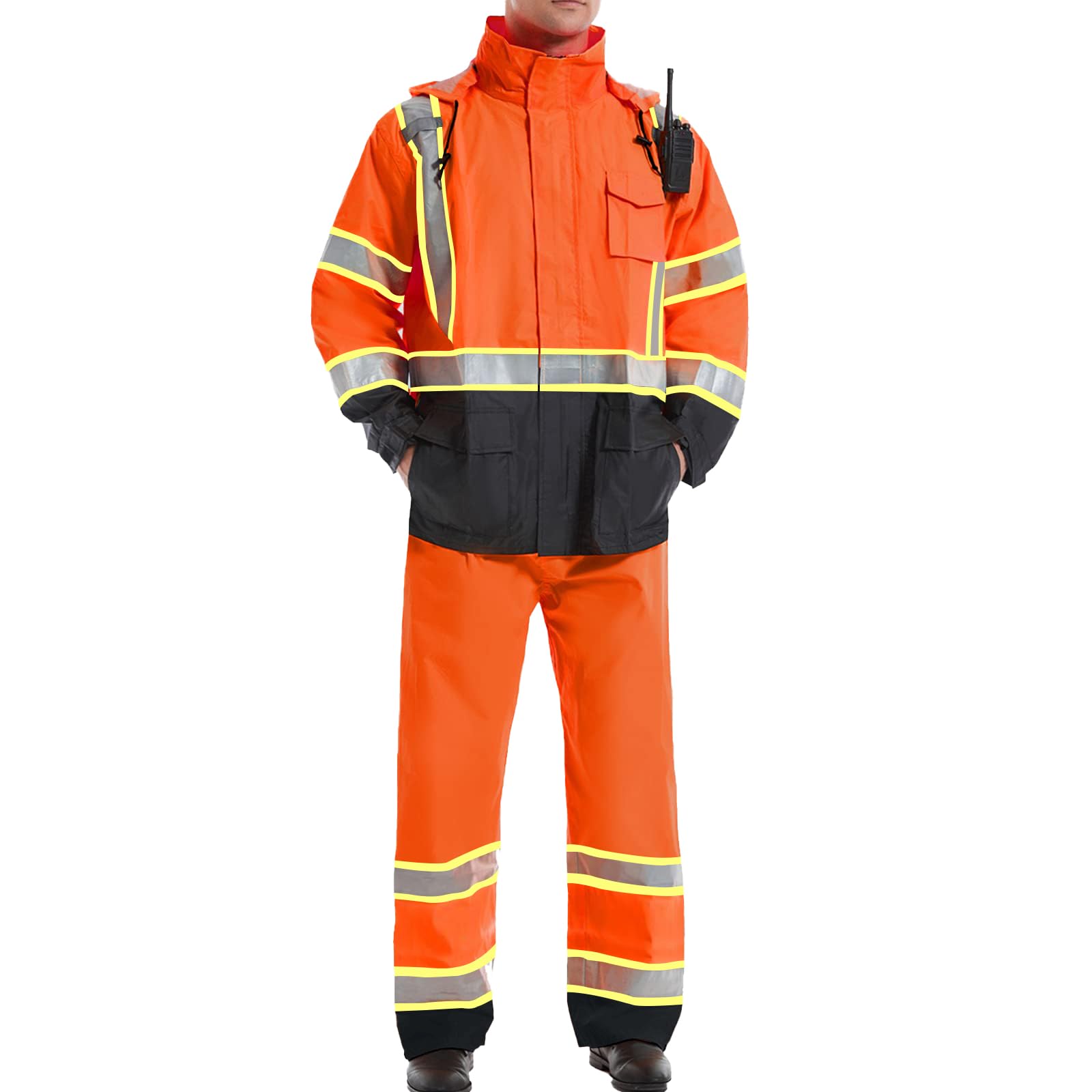 SKSAFETY Hi Vis Reflective Rain suits for Men