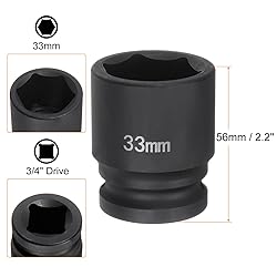 HARFINGTON 6-Point Impact Socket 3/4" Drive 33mm