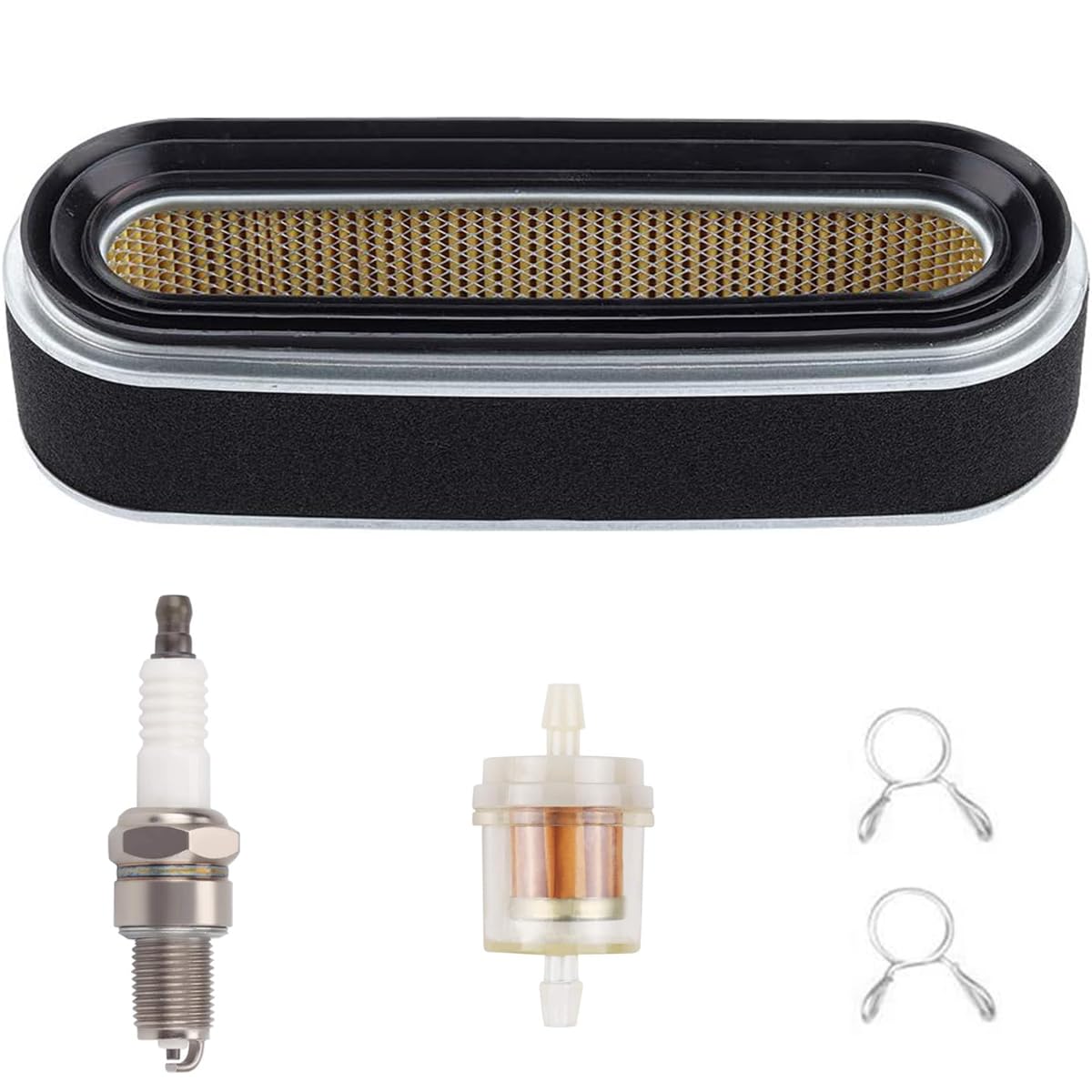ZAMDOE 17210-Z1V-003 Air Filter Compatible for Honda GXV160 HR216 Engine Lawn Mower, Air Filter Replace for 17210-ZE7-305 07170- ZE7-000 17210-ZE7-013 17210-ZE7-505, with Spark Plug