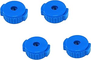 COOBL 4PCS Plastic Cymbal Nuts,8 mm Cymbal Mate quick release cymbal topper for Percussion Replacement Parts Accessories (Blue)