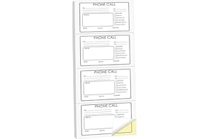 Phone Message Book with Carbon Copy,5x3 Inch Telephone Message Pads for Work Call,Business Office,100 Sheets