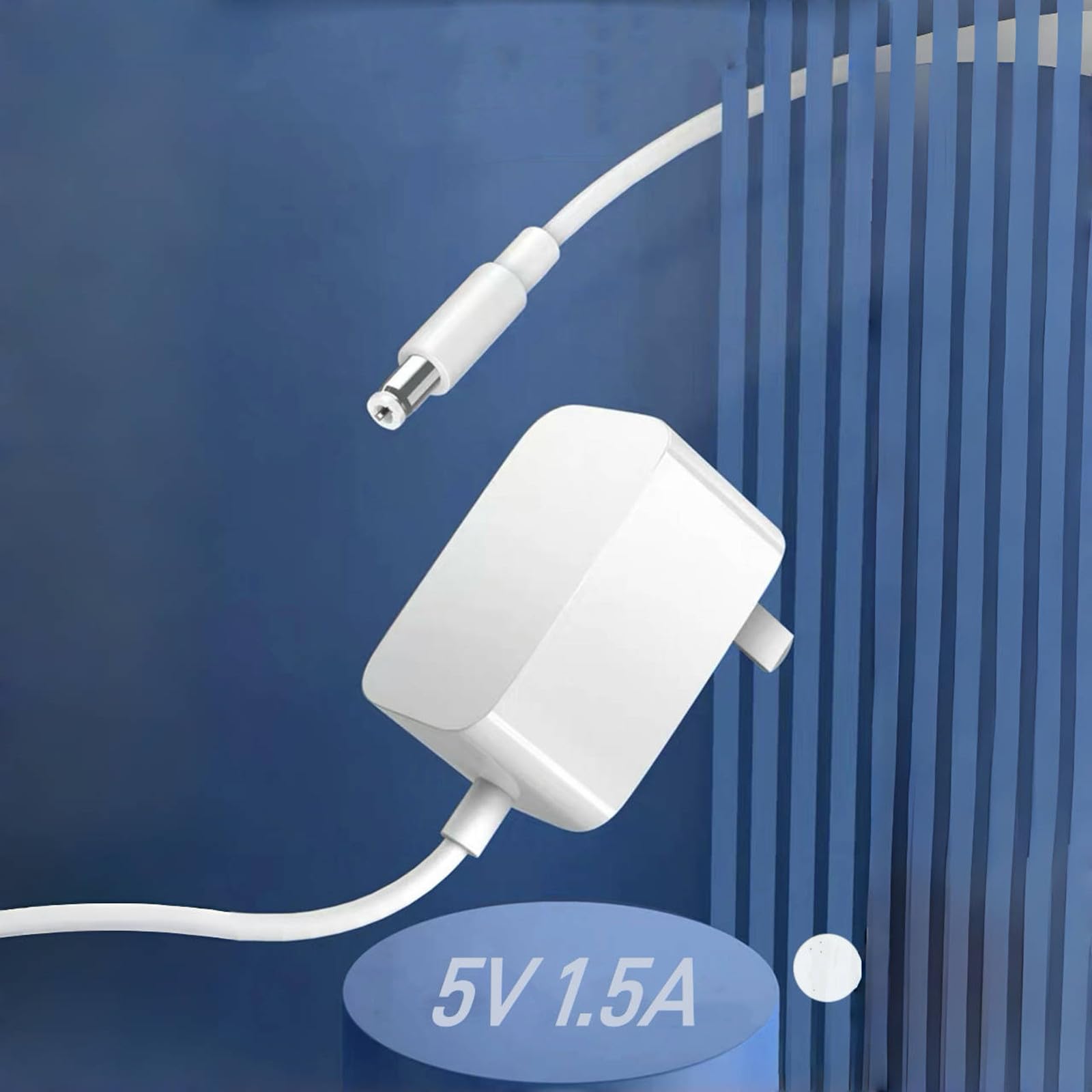 Baby Swing Charger for Kmaier,Munchkin,Larex,Jaoul,Babybond Swing,5V 1.5A Power Cord Replacement for Kidsview,Ezebaby,Napei,Gopanda,Nova,Bellababy Swing and More,6.7FT/OEM/White.