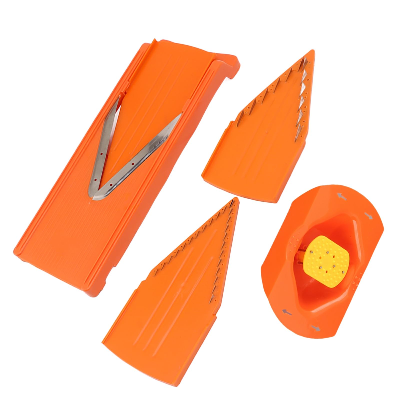 Professional Adjustable V-Blade Mandoline with Stainless Steel Blades and Hand Guard for Cheese and Vegetable Slicing