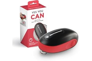 Kitchen Mama One-to-Go Electric Can Opener: One Touch, Auto Stop, Smooth Edge, Lid Lift, Safety, Automatic, Magnetic, Cordles