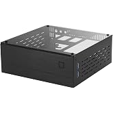 Goodisory A01 Aluminum Mini-ITX HTPC Desktop Computer Chassis (Black Tempered Glass)