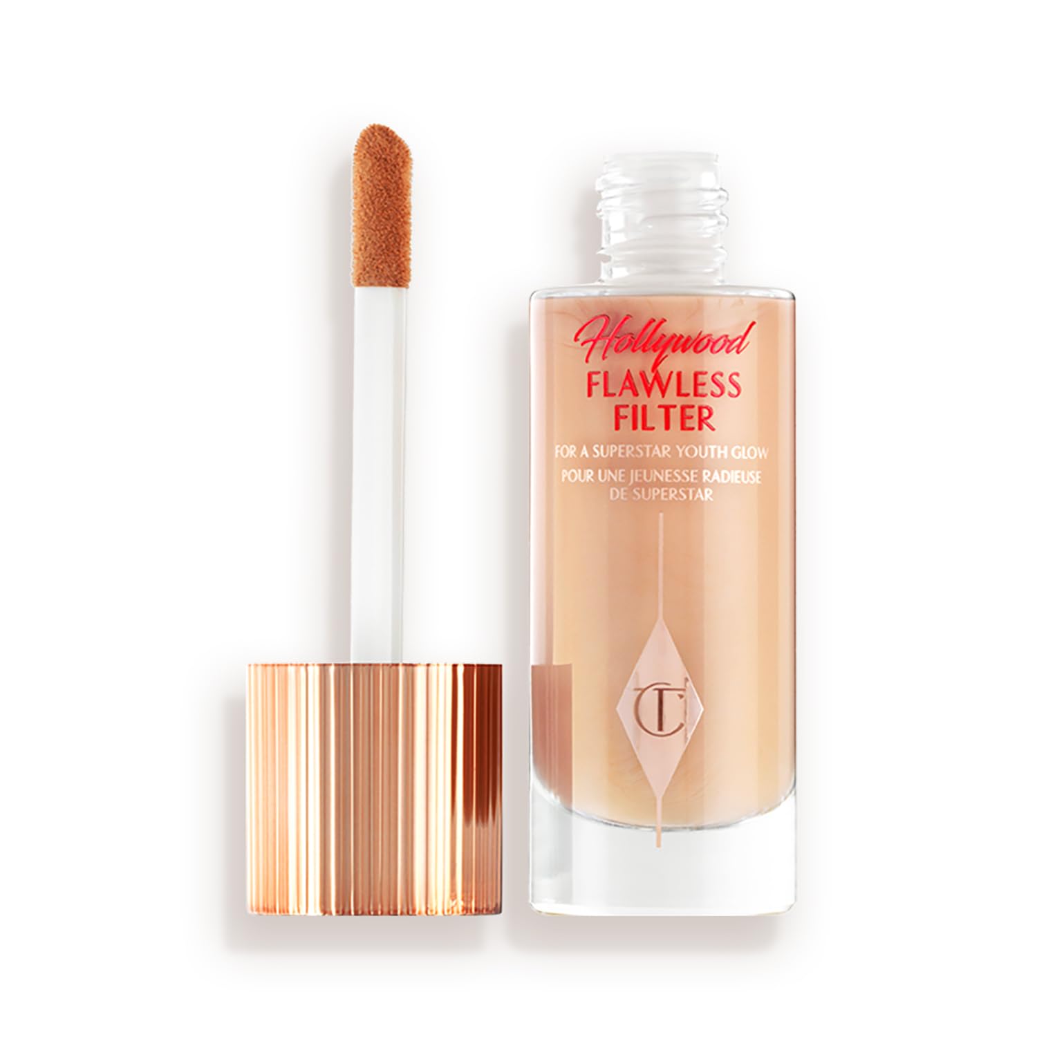 Photo 1 of Charlotte Tilbury Hollywood Flawless?Filter - Multi?Use Makeup Primer, Complexion Booster & Illuminating Liquid Highlighter with Sheer Coverage - Smooths & Blurs Skin - 2 Fair