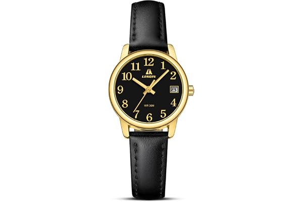 Ladies Watches, Analog Quartz Watches for Women, Waterproof Women's Wrist Watches with Leather Strap