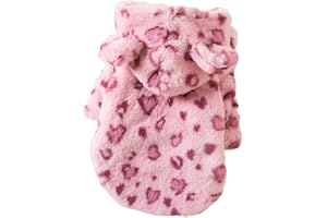 BIECWIAY Winter Dog Dress Dog Winter Coat for Small Dogs Girl Dog Hoodie Dresses for Chihuahua Yorkie Teacup Pet Coat Dog Christmas Outfit