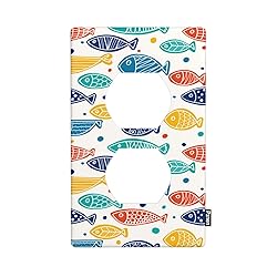 Pznen Nautical Fish Single Duplex Wall Plate