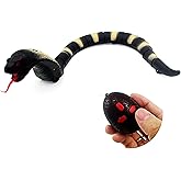 Tipmant RC Snake IR Remote Control Cobra Electric Fake Realistic Animal Crawling Vehicle Scary Trick Kids Halloween Christmas Prank Toys Birthday Gifts (Grey)