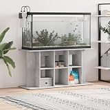 vidaXL Engineered Wood Aquarium Stand 120x40x60 cm Grey Storage view 2