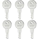 CH751 Keys Replacement for RV Compartments Campers Storage Cabinets 6 Pack | Door Lock T-Handles Tool Boxes Pickup Shells