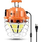 NS LED Temporary Work Light 250W Construction Lights 37500 Lumens, Linkable IP68 5000K Portable Hanging Jobsite Lighting with 16FT Cord for Indoor and Outdoor Area Lighting