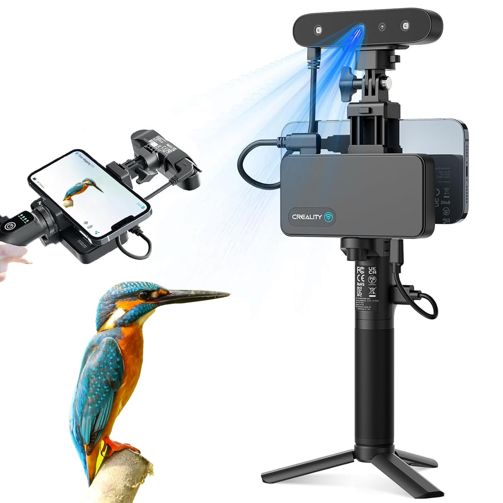 Photo 1 of Creality CR-Scan Ferret Pro 3D Scanner for 3D Printing, Handheld Scanner Wireless Scanning Anti-Shake Tracking, 0.1mm Accuracy Fast Full-Color Scan 105g Portable for iOS/Android/MacOS/Win 10