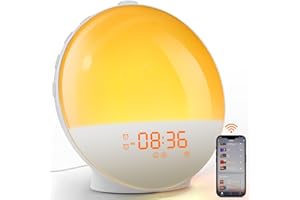 Dekala Sunrise Alarm Clock, Smart Wake Up Light, APP Control, Sunrise Sunset Simulation, Sleep Sound Machine, Dual Alarms, FM Radio, Natural Sounds, for Heavy Sleepers Adults Kids, Ideal Gift