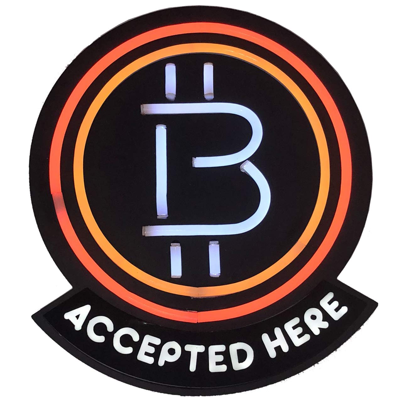 Bitcoin Soft Neon Sign for Bitcoin Vendors and Bitcoin Point-of-Sale - LED Neon Light Cool Decorative Sign