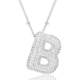 CCINPPY Letter Necklace, 14k Gold Plated Bubble