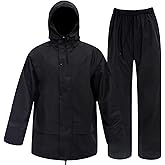 Rizzon Rain Suits for Men Waterproof - Heavy Duty Rain Gear with Rain Jacket & Pants for Fishing Camping Hiking