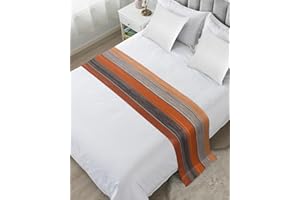 Litter Star Vintage Farm Wooden Planks Bed Runner Scarf,Gradient Orange Gray Wood Barn Soft Bedding Scarf,Rustic Plank Farmhouse Decorative Bed Scarf for Home Hotel Bedroom Guestroom 102x20in