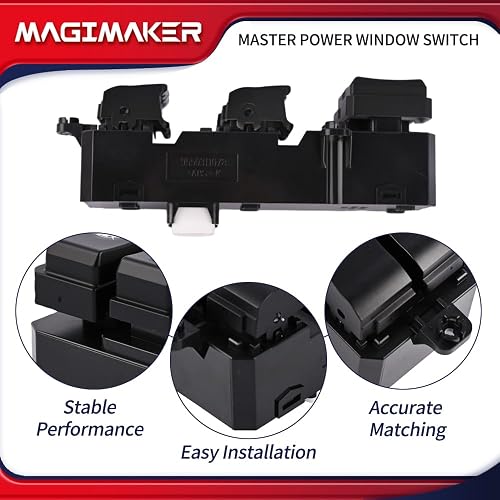 Hyundai Front Door Power Window Switch - OEM Replacement For 2005-2009 Tucson, Part #935702E350WK