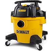 DEWALT DXV06P 4 Peak HP Shop Vacuums, 6 Gallon Poly Wet/Dry Vac, Heavy-Duty Shop Vacuum with Blower Function Yellow+Black
