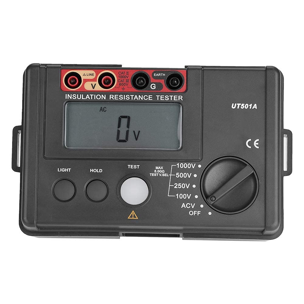 Walfront Earth Resistance Meter Digital Earth Tester Insulation Ground Resistance Multimeter Voltmeter UT501A 1000V