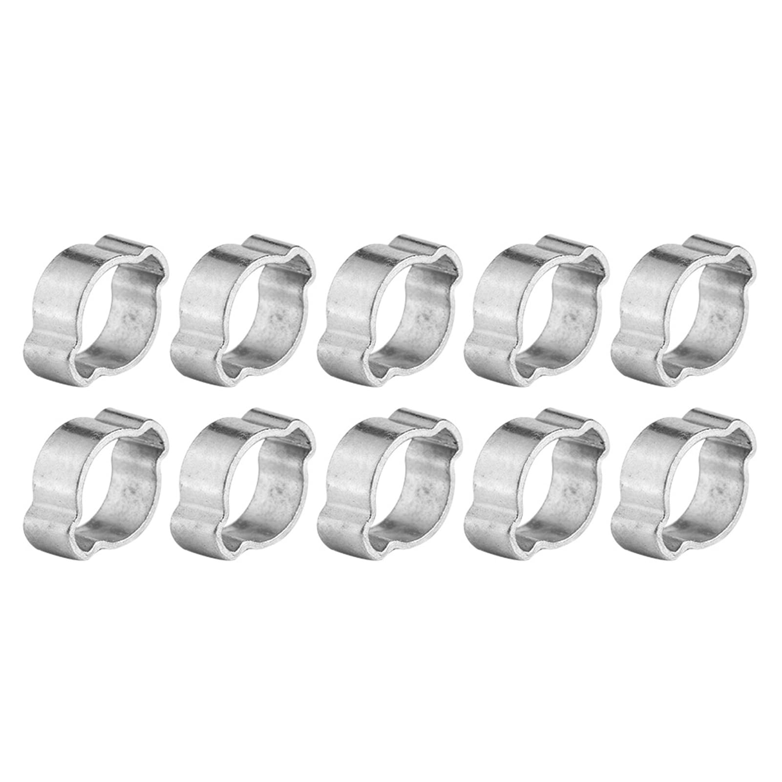 10pcs Two-Ear Hose Drive Clamp for Fule Petrol Pipe Tube(9-11MM)