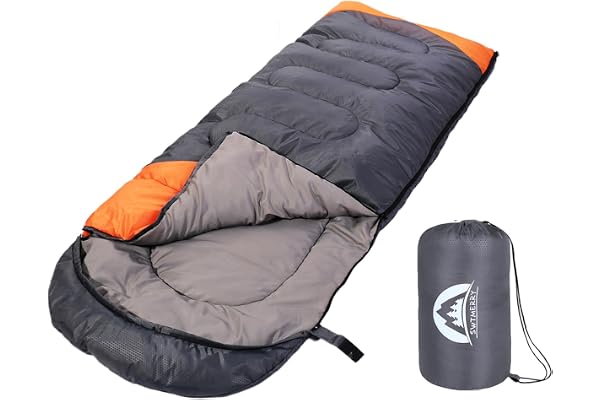 SWTMERRY- Sleeping Bag 3 Seasons (Summer, Spring, Fall) Warm & Cold Weather - Lightweight,Waterproof Indoor & Outdoor Use for