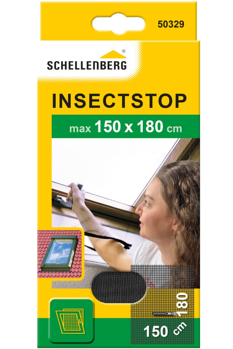 Schellenberg 50329 150 x 180 cm Fly Screen - White/Dark Gray