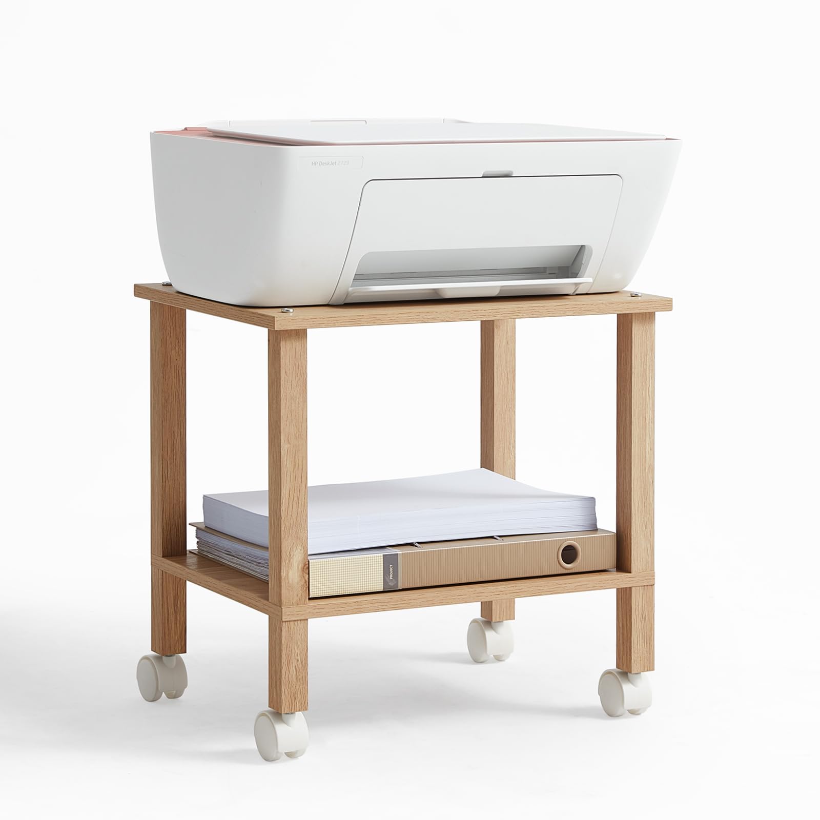 YUFAM 2 Tier Printer Stand with Storage,Under Desk