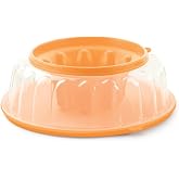 Tupperware Jel Ring Mold Jello Dessert Mold 6 Cup Capacity in Orange