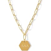 Sorority Shop DDD Paperclip Necklace - DDD 18K Gold Plated Sorority Gifts, Long-Lasting Delta Gifts for Women