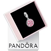 PANDORA Pink Birthday Cake Dangle Charm | Sterling Silver, Cubic Zirconia &amp; Enamel, Jewelry for Women with Gift Box, Compatible with PANDORA Moments