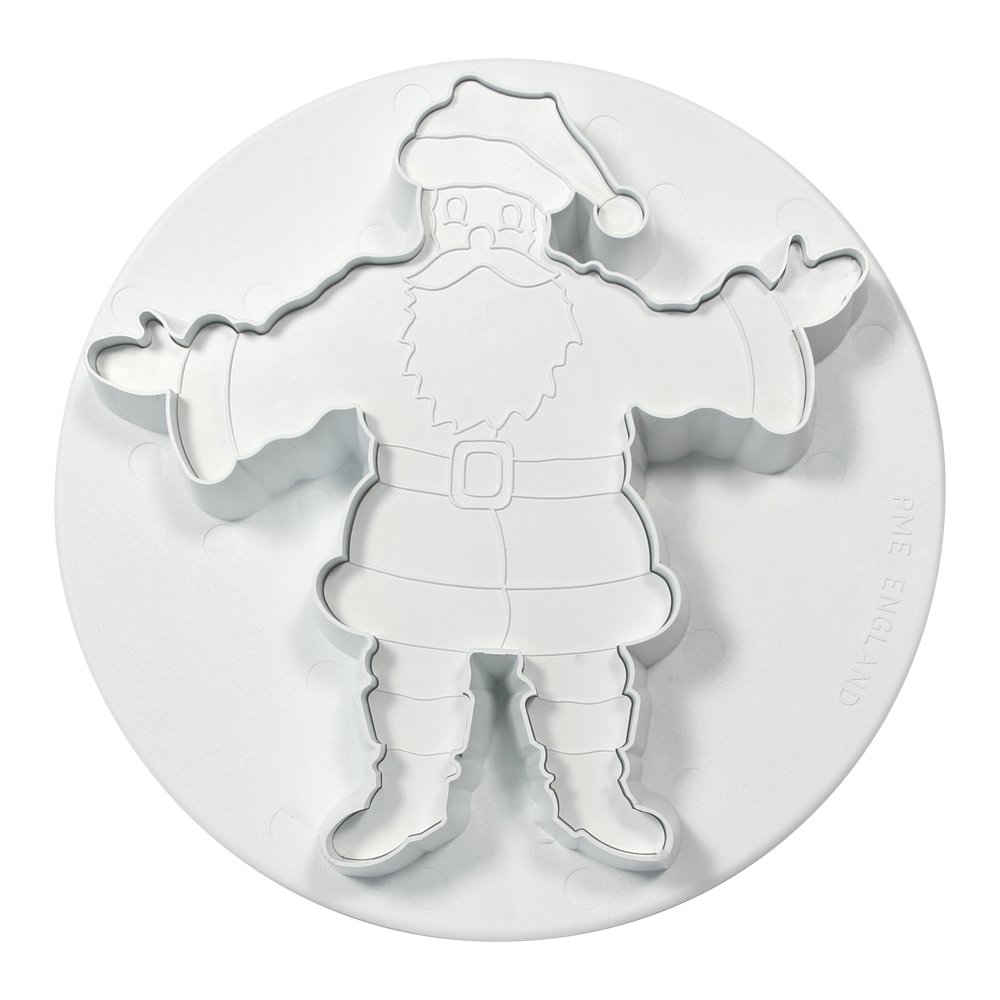 PME Embossed Father Christmas Cutter, White, Large Size