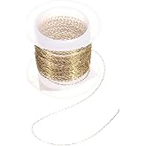 uxcell 16.4 Feet/5 Meter Stainless Steel Curb Chain, 0.8mm Cuban Link Chain, Paper Clip Twisted Links Cross Cable Chains for DIY Jewelry Making Supplies, Gold