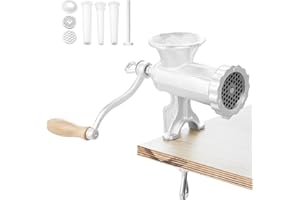 Happybuy Manual Meat Grinder, Heavy Duty Cast Iron Manual Meat Grinder with Steel Vise, Meat Grinder Sausage Maker with 1 Cut