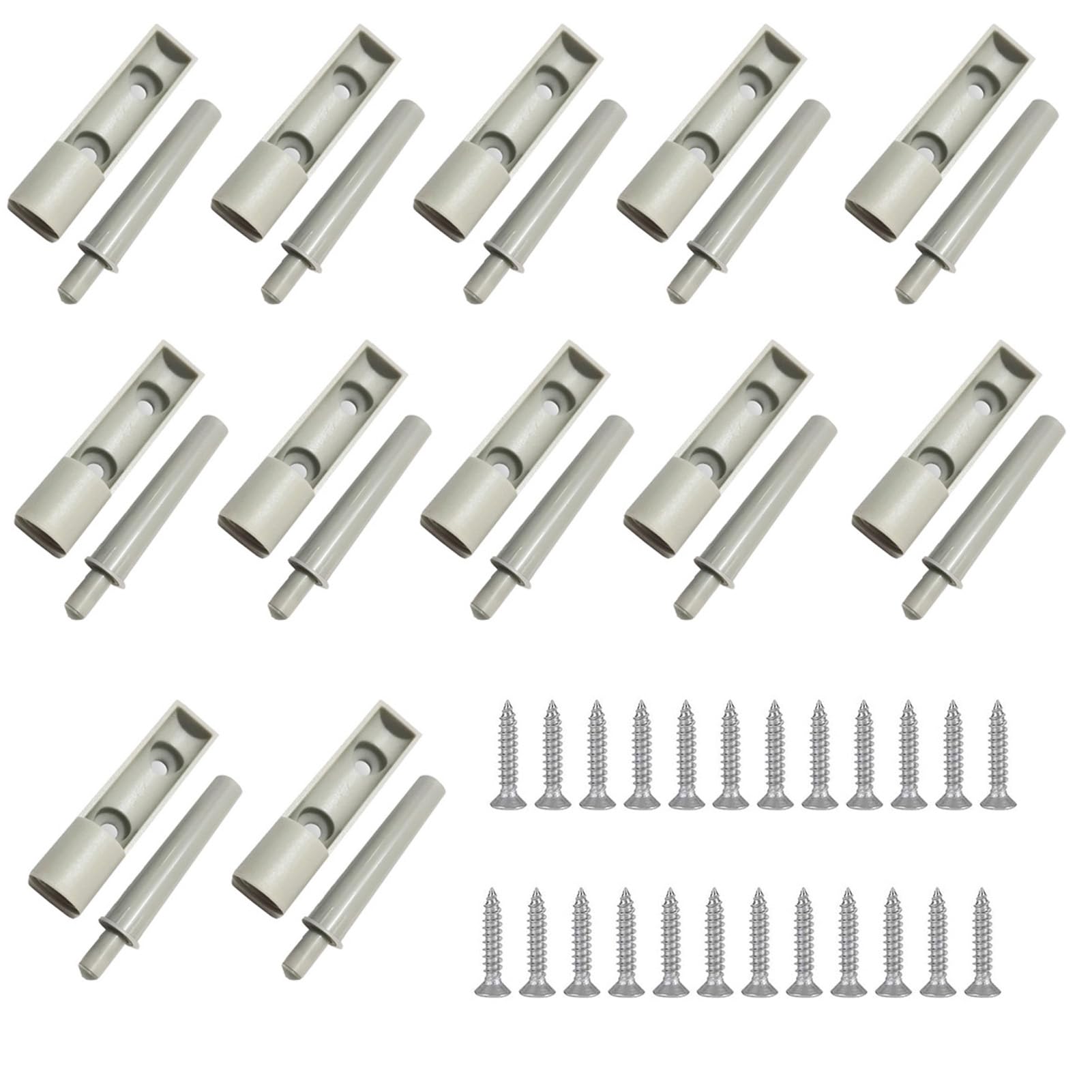 Qinsky Soft Close Dampers Set,12 PCS Close Dampers with Screws Door Drawer Closer Buffers Plastic Door Damper Close Dampers Quiet Closing for Kitchen Cabinet Door Drawer Office