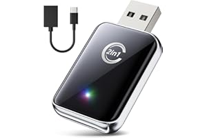 Wireless CarPlay Adapter for iPhone,Convert Factory Wired CarPlay to Wireless,Mini USB Design Car Play Adapter Plug and Play,