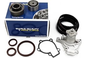 WQ W&Q AUTO PARTS Timing Belt Kit Water Pump w/Gaskets Tensioner Fits 1999-2008 For Hyundai For Kia 2.0L DOHC L4 G4GF 16V Engine