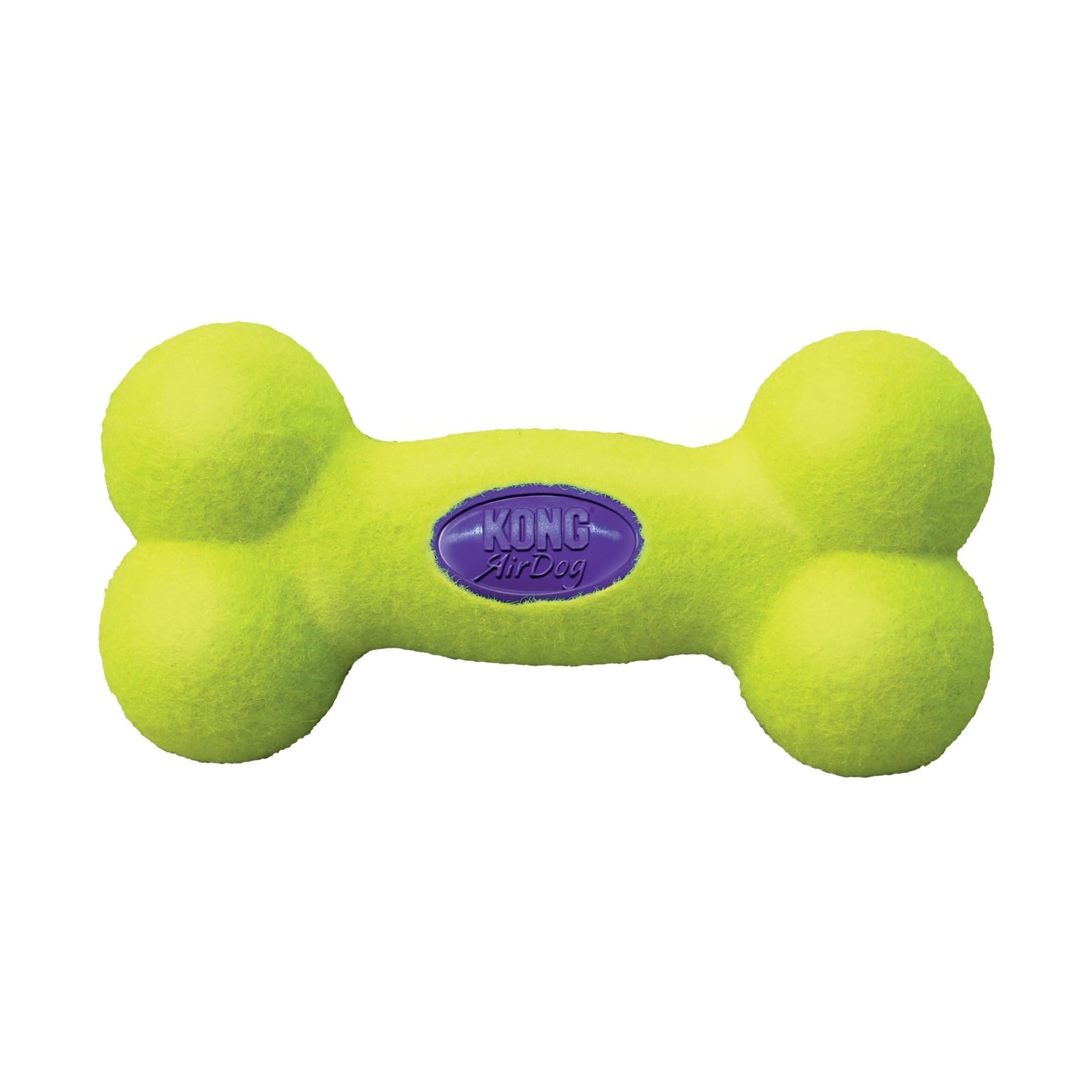 KONG - AirDog Squeaker Bone - Squeaky Bounce and Fetch Toy, Tennis Ball Material - For Large Dogs