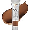 IT Cosmetics Your Skin But Better CC+ Cream Travel Size - Color Correcting Cream, Full-Coverage Foundation, Hydrating Serum & SPF 50+ Sunscreen - Natural Finish - 0.4 fl oz