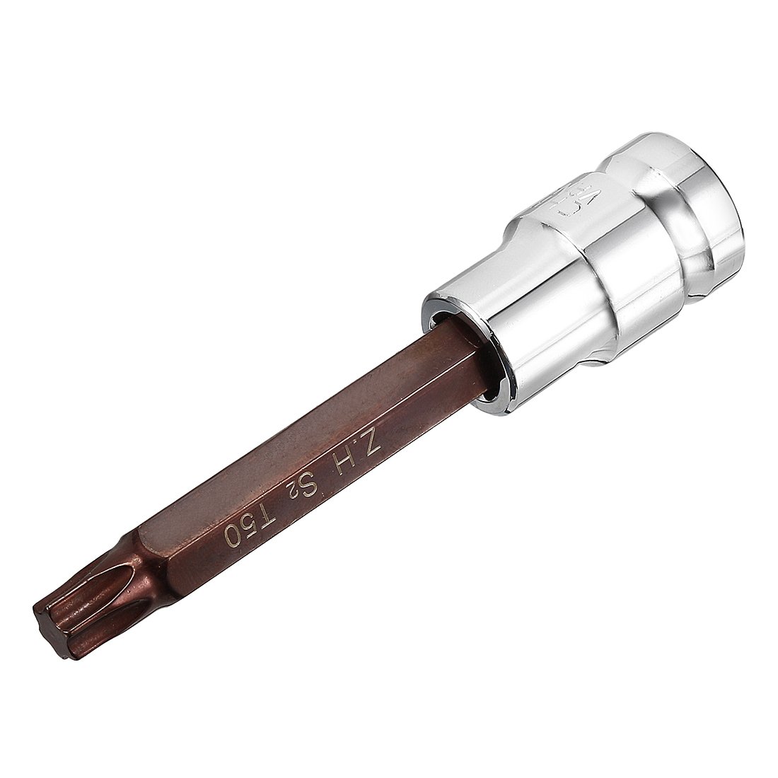 sourcing map 1/2" Drive x T50 Torx Bit Socket, S2 Steel Bits CR-V Sockets 4" Length Use with Ratchet Wrench, Slide Bar, Extension Rod