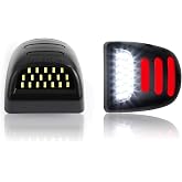 LED License Plate Light for Chevy Silverado Suburban Tahoe GMC Sierra Yukon | Fit Chevy Silverado GMC Sierra 1500 2500 3500, Cadillac Escalade EXT, Powered by 18-SMD, 6000K White Rear LED Tag Lights Red