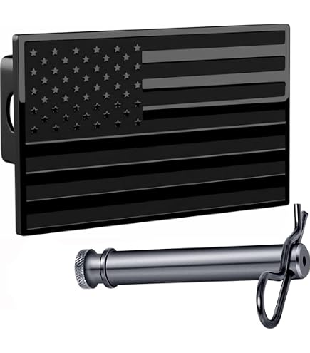 2 Inch Trailer Hitch Cover, American Flag Tube Plug Insert Cap Blue...